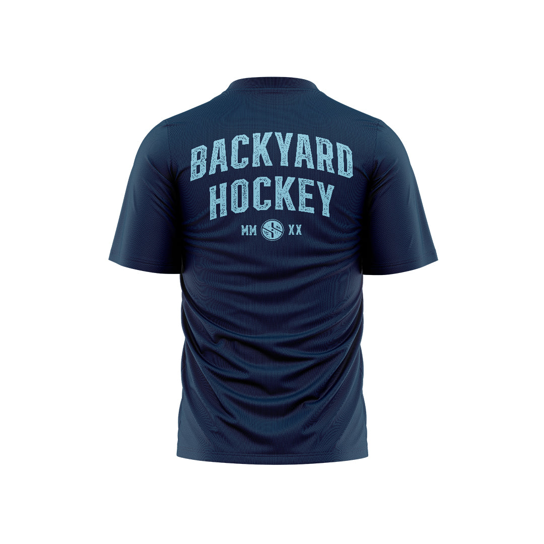 Navy Blue Backyard Hockey Tee