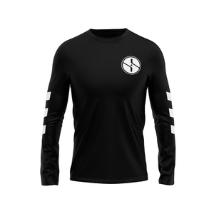 Black Striped Long Sleeve Tee