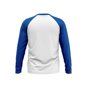 Youth Blue Raglan Sleeve Logo Tee