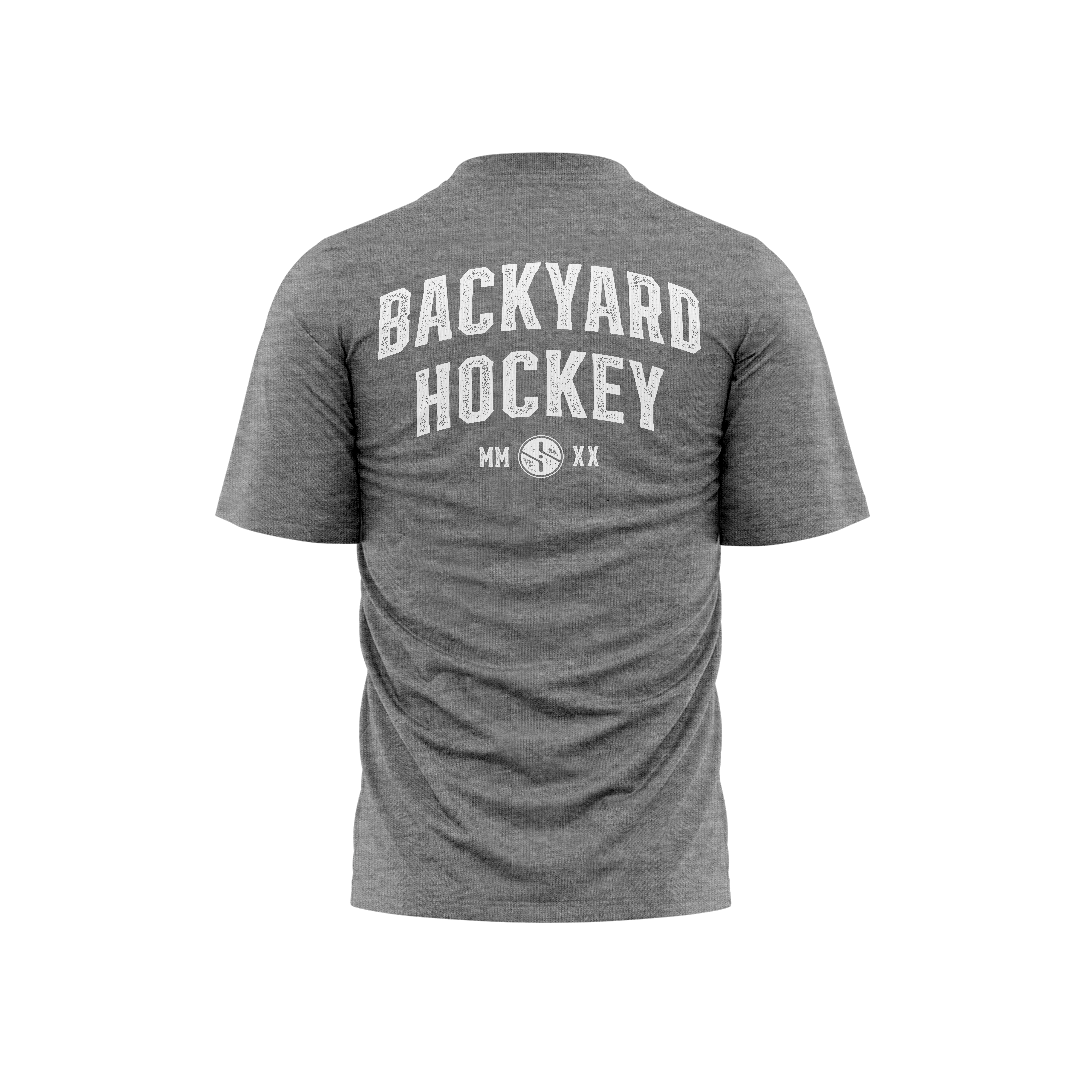 Heather Grey Backyard Hockey Tee