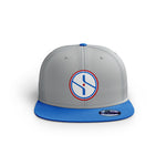 Load image into Gallery viewer, Grey/Blue Classic Logo Hat
