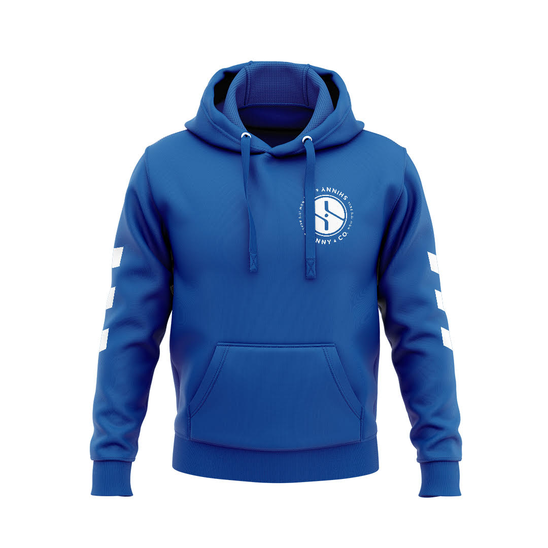 Blue Striped Sleeve Hoodie